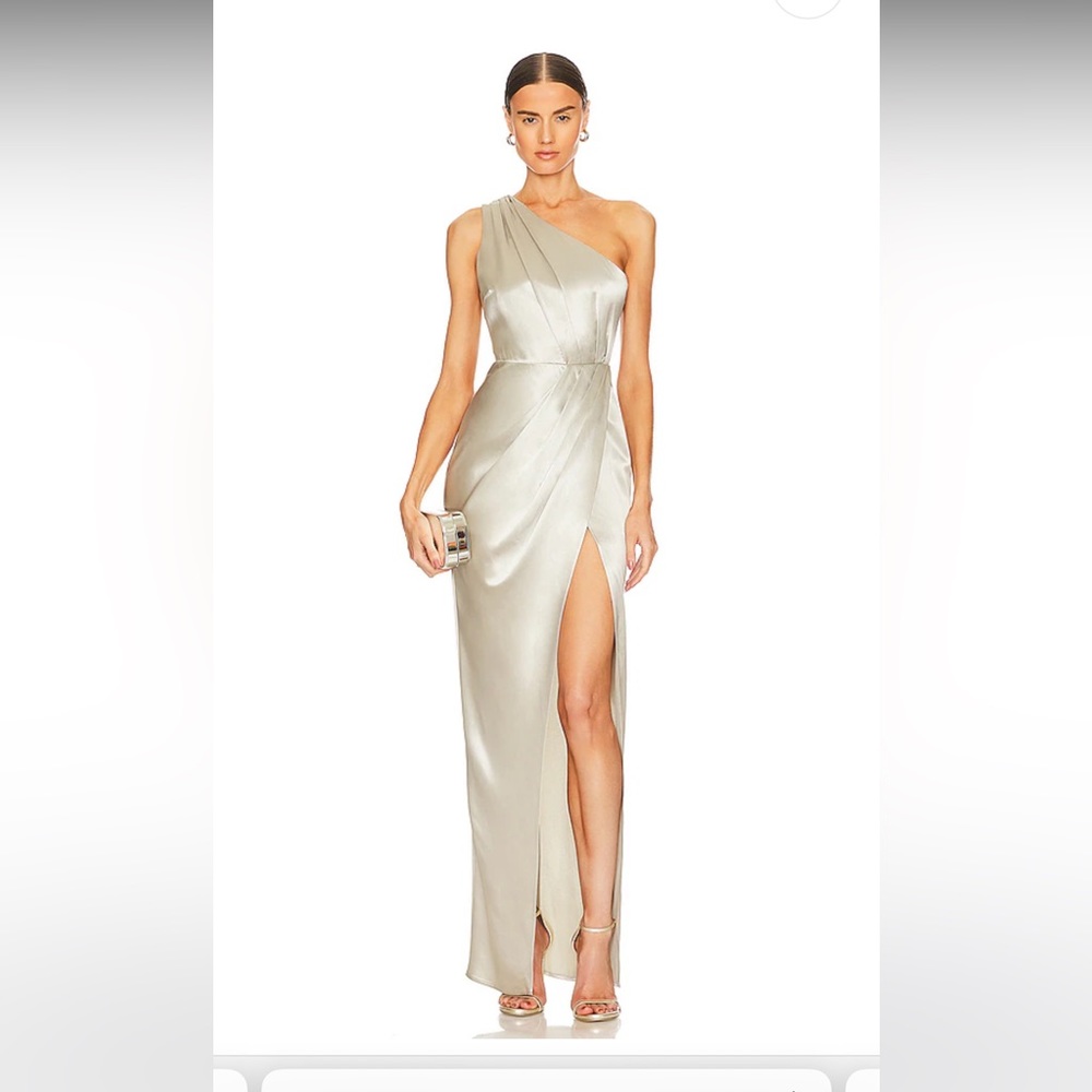 x Revolve Sau Lee Preston Dress in Silver